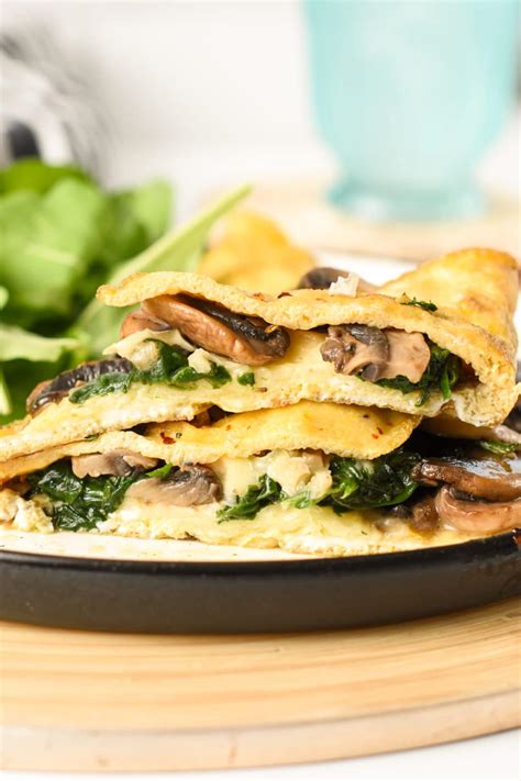 Spinach Mushroom Omelette - Sweet As Honey