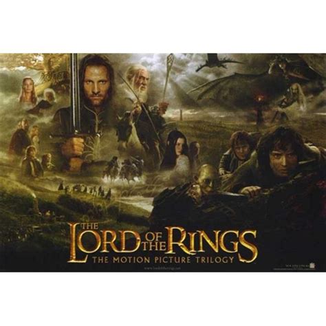 Film Collectables Lord of the rings signed movie poster print