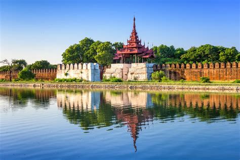 Mandalay Palace Moat stock photo. Image of landmark, architecture - 65475966