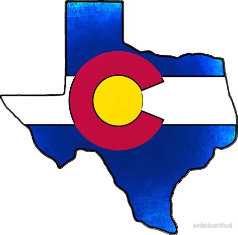 the state of colorado is shown in blue, white and red