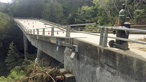 Closed By Mudslide, Bug Sur Residents Walking Around Closed Road : NPR