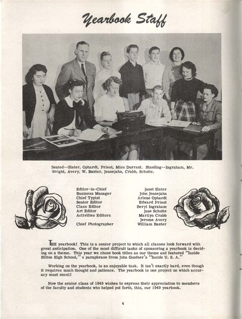 Hiltorial Hilton High School 1949 Yearbook Hilton New York