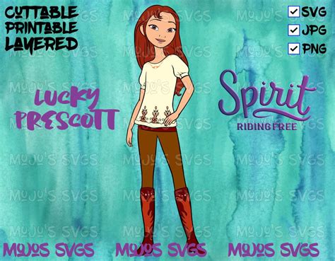 Spirit Riding Free Lucky Prescott SVG | Etsy