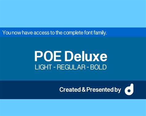 POE Deluxe Font Family by DLEDeviant on DeviantArt