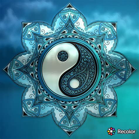 Pin by Sol Mendoza on Recolor ️ | Psychedelic art, Ying yang wallpaper, Yin yang designs