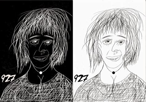 All This Is That: Drawing: Faces No. 927 (scratchboard and reversed ...