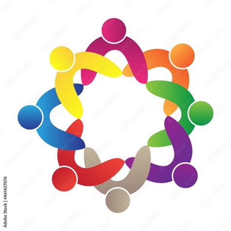 Teamwork people logo isolated on white background. Teamwork people logo for web site, marketing ...