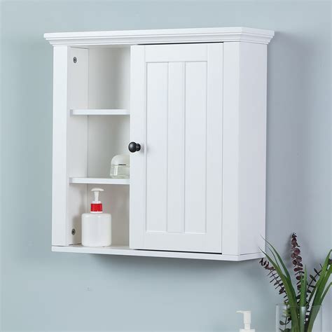 White Wood Bathroom Wall Cabinet - Walmart.com