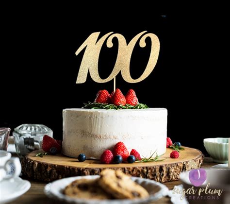 ANY NUMBER Gold Glitter 100th Birthday Cake Topper Number - Etsy