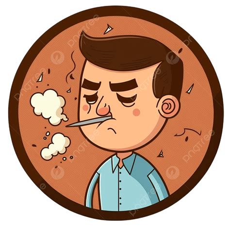 Cartoon Man Smoking Clipart