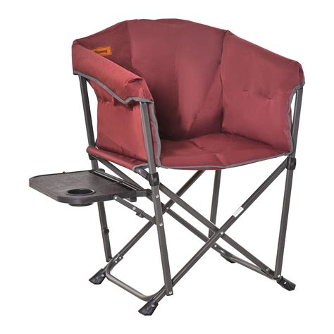 Outsunny Heavy Duty Camping Folding Director Chair Oversize Padded Seat ...