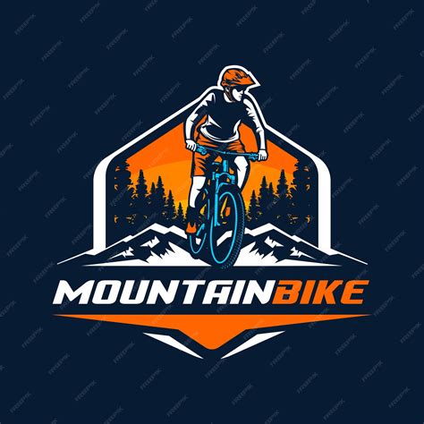 Premium Vector | Mountain bike logo