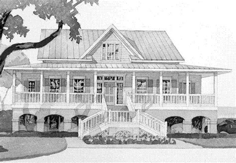 Southern Living plan | Coastal house plans, River house, Beach house plans