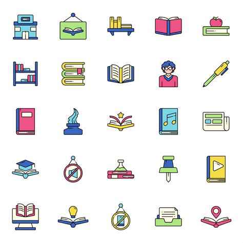 25 Library Vector Icons