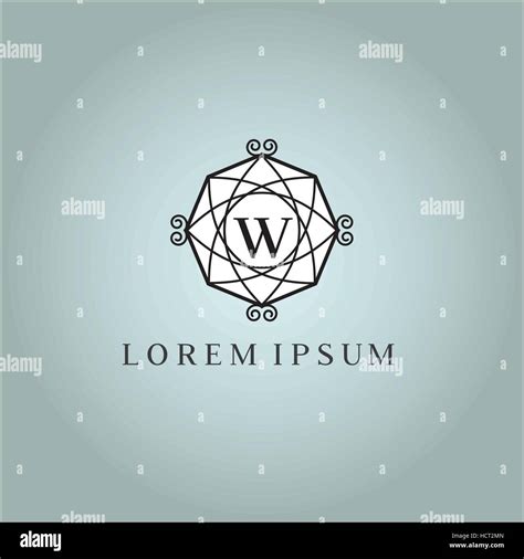 W letter vector logo design template. Luxury monogram for hotel ...