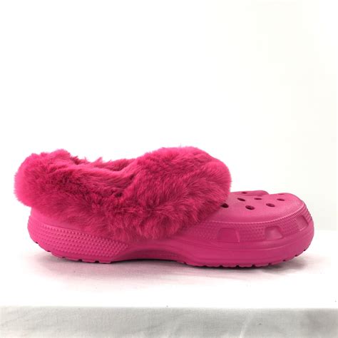 Crocs Classic Mammoth Clog Candy Pink Faux Fur Lined … - Gem