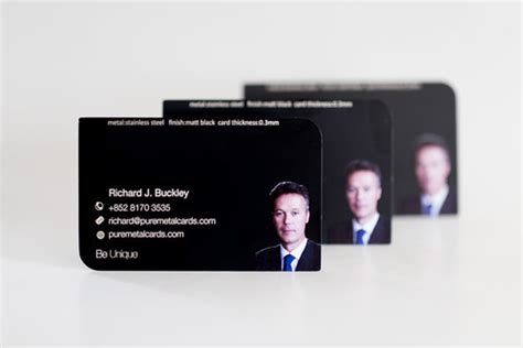 Pure Metal Cards black photo metal business card | Be creati… | Flickr