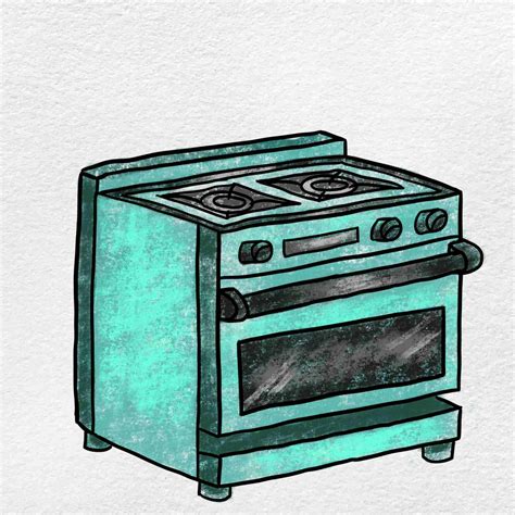 How To Draw A Oven - Intelligencesupply16