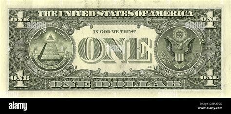 Bill American one dollar rear America money U.S. dollar dollar-grade ...