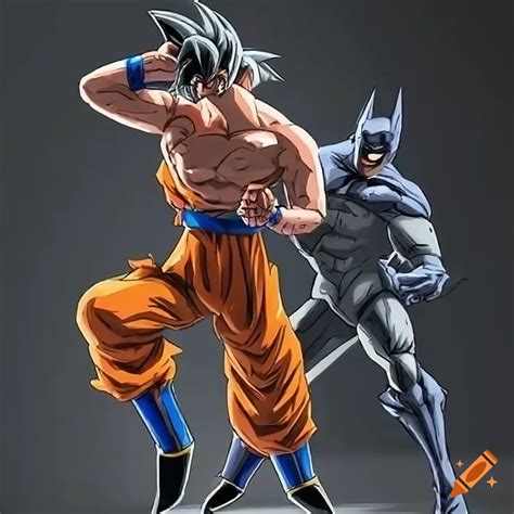 Goku vs batman on Craiyon