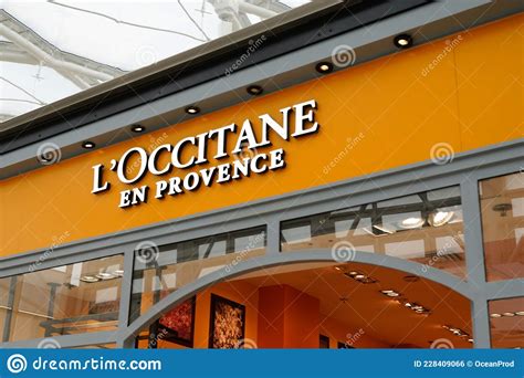 L`occitane En Provence Text Logo and Brand Sign Front of Cosmetic ...