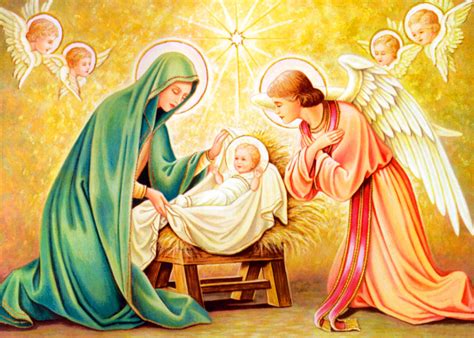 Jesus Birth Painting by Munir Alawi
