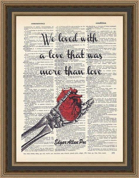 Edgar Allan Poe Love Poem We Loved With a Love Literary Art - Etsy