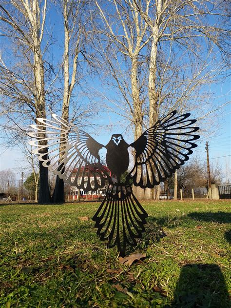 Metal Eagle Garden Stakes Metal Animal Garden Art Garden | Etsy