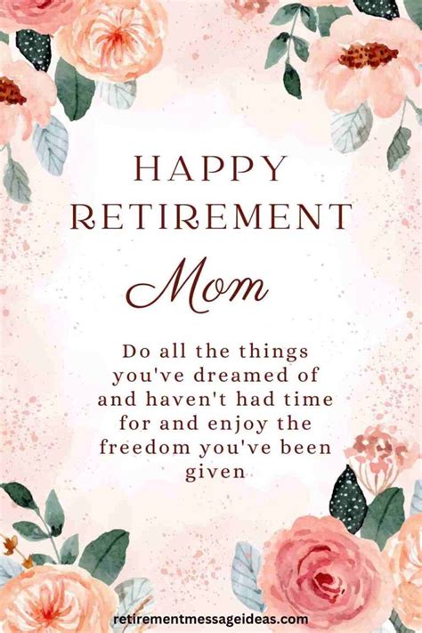 Find a great selection of retirement wishes and messages for a mother to help you with the ...