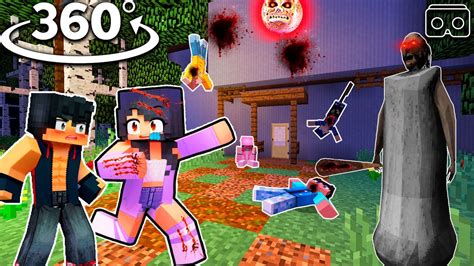 Aphmau Saving Friends From GRANNY ! - Minecraft 360° - YouTube