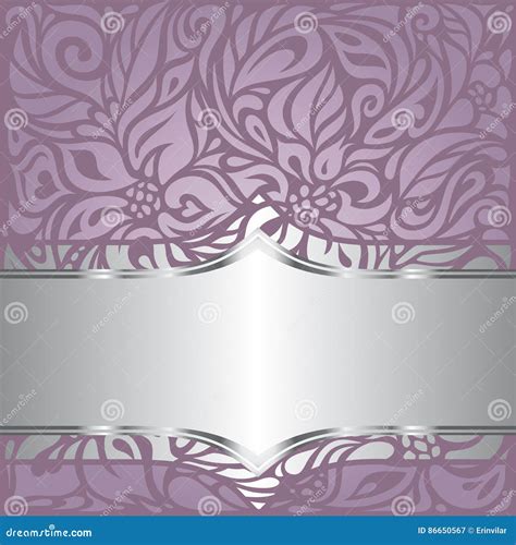 Decorative Wedding Violet Vector Background Design Stock Vector - Illustration of elegant ...