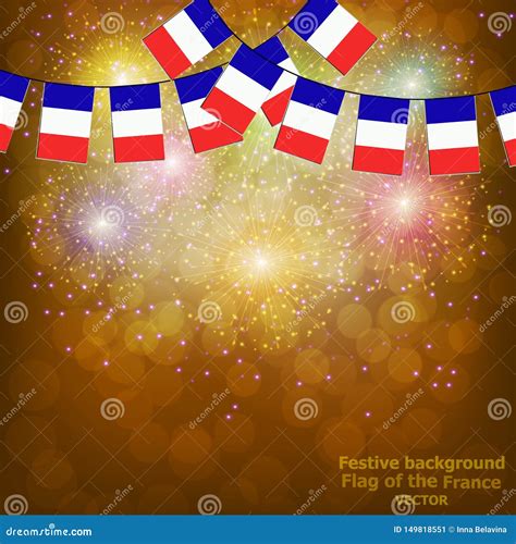 Fireworks with Flags France. Stock Vector - Illustration of europa ...