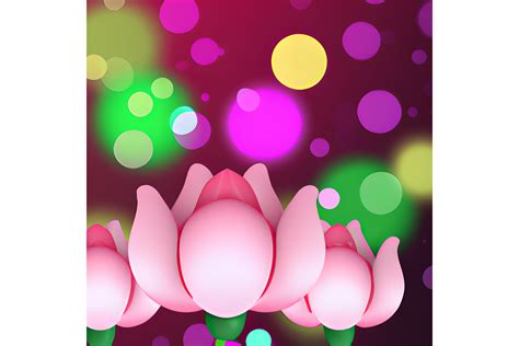 Lotus Flowers in Color Bokeh Graphic by L. M. Dunn · Creative Fabrica