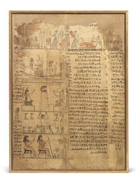 AN EGYPTIAN BOOK OF THE DEAD PAPYRUS FRAGMENT FOR TA-PER-USIR