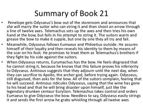 Summaries of the odyssey