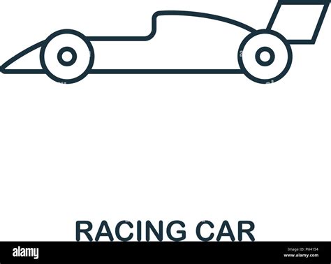 Racing Car outline icon. Simple element illustration. Racing Car icon ...