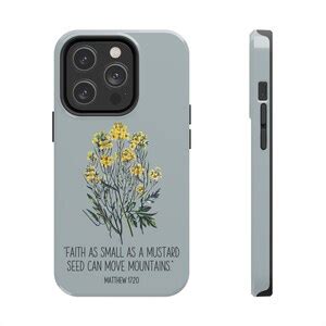 Christian iPhone Case, Bible Verse Quote Tough Phone Case, Faith as ...