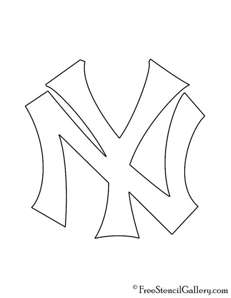 MLB - New York Yankees Logo Stencil | Free Stencil Gallery