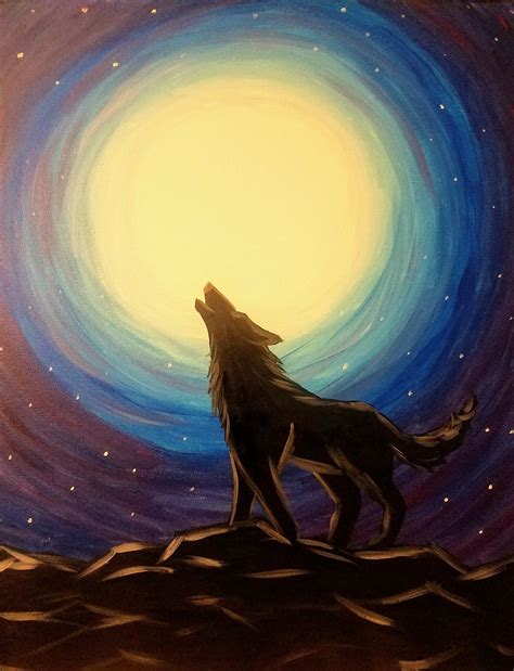 Wolf Oil Painting Oil on A3 paper original artwork Home Décor Wall Décor etna.com.pe