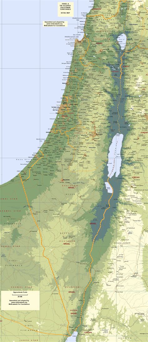 Map of Israel: Detailed