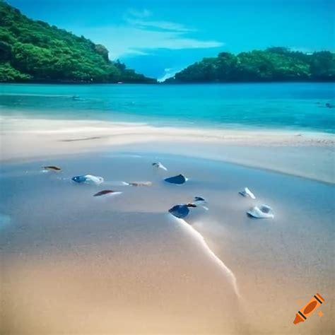 Costa rica beach with crystal clear water and clean sand on Craiyon