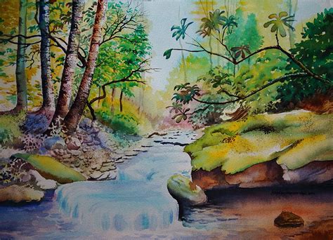 Running water Painting by Jelly Starnes - Fine Art America