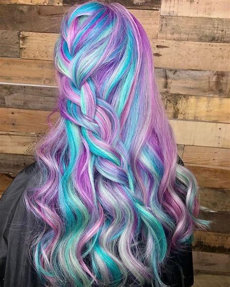 rainbow hair | Unicorn hair color, Mermaid hair color, Creative hair color