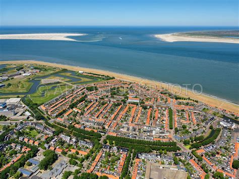 aerial view Fort Erfprins is a former fortress of the Defence Line of Den Helder, it is the ...