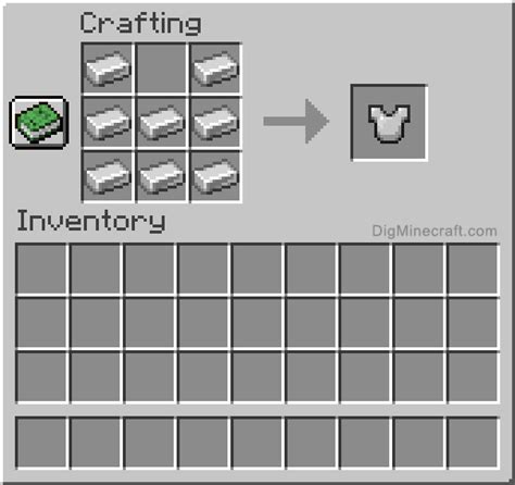 How to make an Iron Chestplate in Minecraft