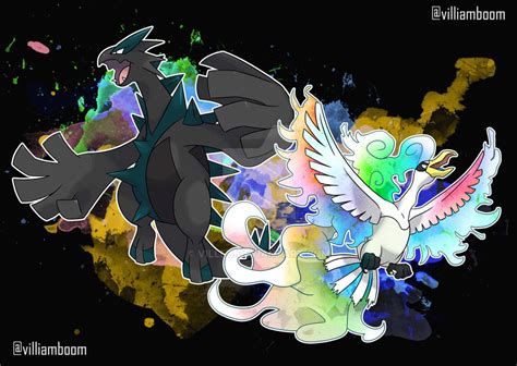 Lugia and Ho-Oh by villi-c on DeviantArt