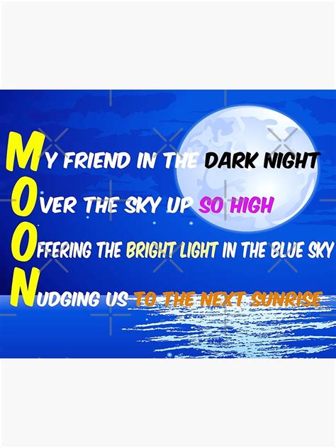 "Blue Moon Acrostic Poem" Photographic Print for Sale by Fashimation20 ...