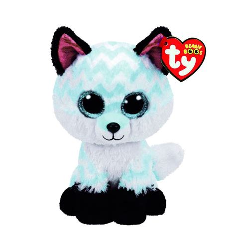 Ty® Beanie Boo Piper the Chevron Fox Soft Toy | Plush animals, Beanie ...