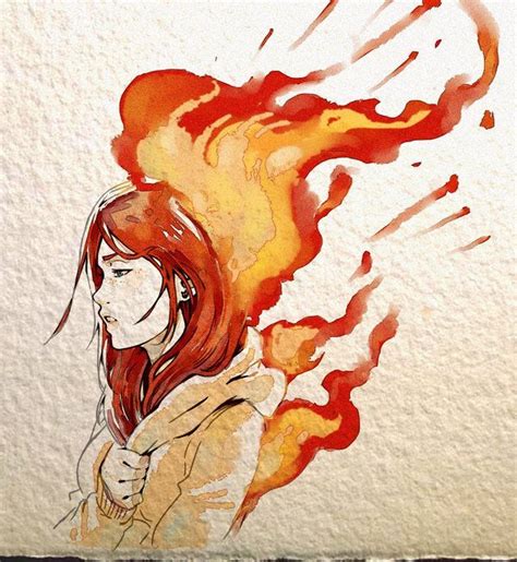 Love these flames coming out of her head | Fire art, Art drawings, Fire ...