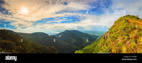 World’s End. Horton Plains. Panorama Stock Photo - Alamy